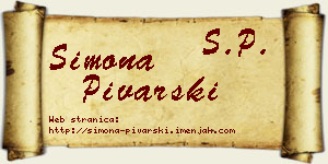 Simona Pivarski vizit kartica